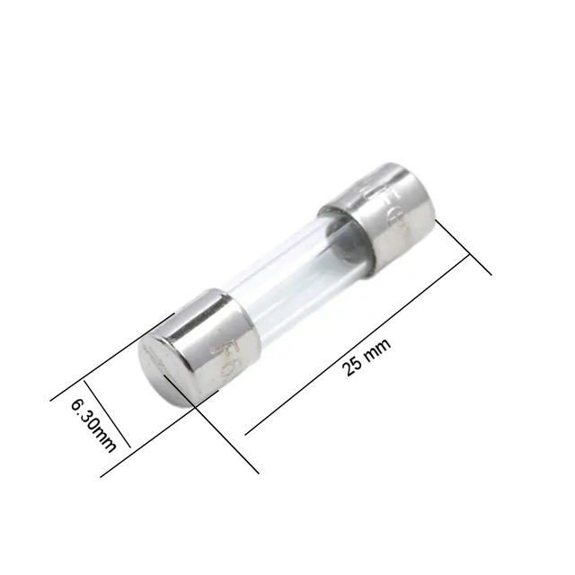 Lot De 25 Fusibles Verre HUABAN F7AL250V - 7A 250V - 6x30 Mm - Action Rapide - Boîte De Rangement