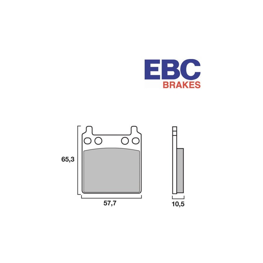 Service Moto Pieces|Frein - Jeu de Plaquettes - EBC - FA-165- Organic |Plaquette|29,90 €