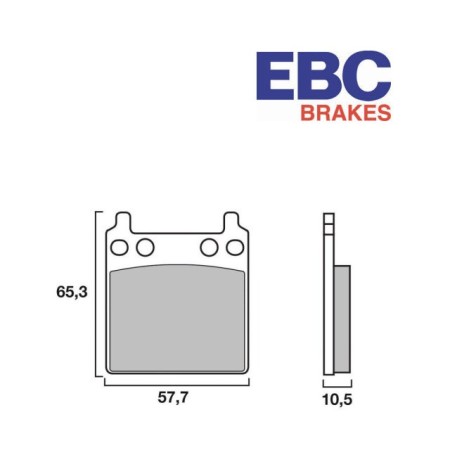 Service Moto Pieces|Frein - Jeu de Plaquettes - EBC - FA-032 - GL1000 - CB750F1|Plaquette|29,90 €