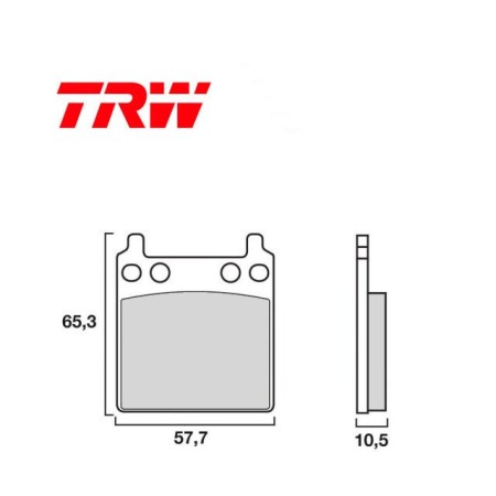 Service Moto Pieces|Frein - Jeu de Plaquettes - TRW - MCB-063|Plaquette|24,90 €