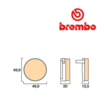 Frein - Jeu de Plaquettes - BREMBO - 07HO0229 - CB750 K0-K6 - Four