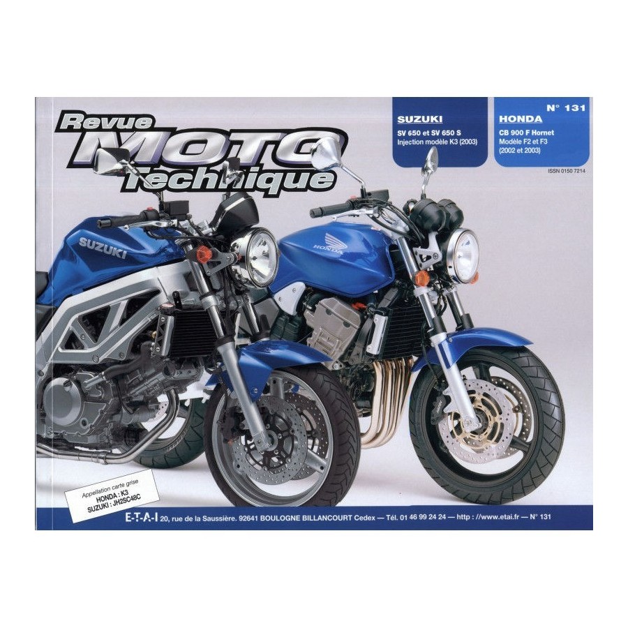 Service Moto Pieces|RTM - N° 009 - Version Papier - ST1100 - Revue Technique moto|Honda|39,00 €