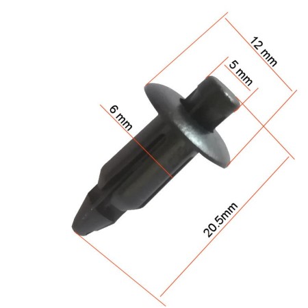 Clips de fixation de carenage - ø 6mm - ø 12 mm - (x10)