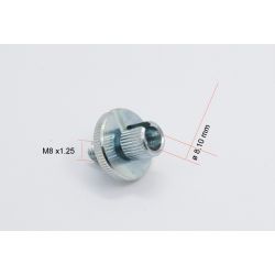 Arret gaine - tendeur de cable - Aluminium - M8 x1.25 - ø8.00 mm