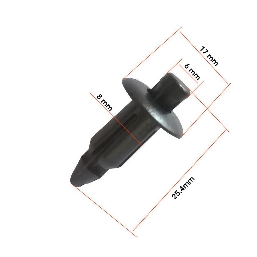 Agrafe (x1) - Clips de fixation de carenage - ø 8mm - ø 17 mm - (x10)