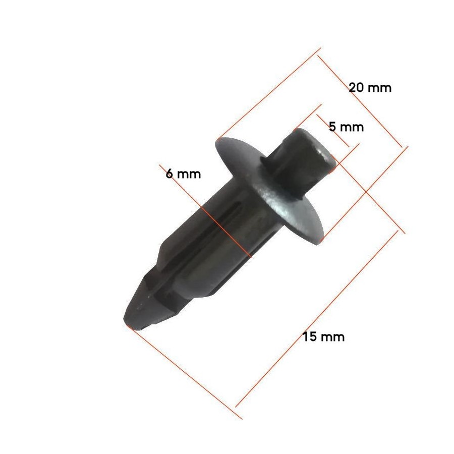 Agrafe (x1) - Clips de fixation de carenage - ø 6mm - ø 20 mm