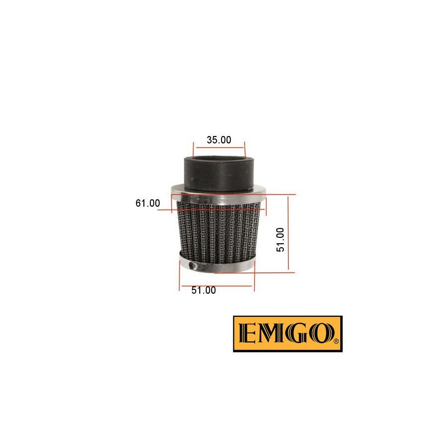 Filtre a air - ø 35mm - EMGO - Cornet - (x1)