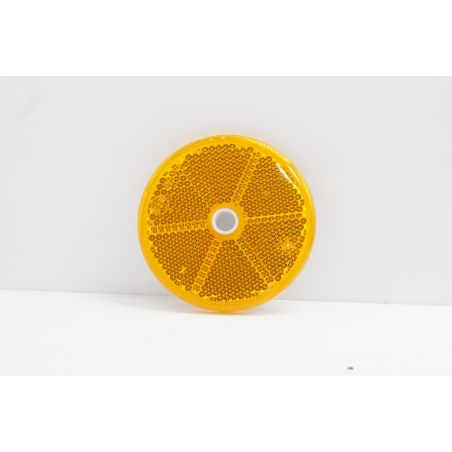 Service Moto Pieces|Reflecteur - Catadioptre Orange - Rond - Percé pour passage vis|Catadioptre|1,80 €