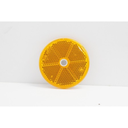 Service Moto Pieces|Reflecteur - Catadioptre Orange - Rond - Percé pour passage vis|Catadioptre|1,80 €