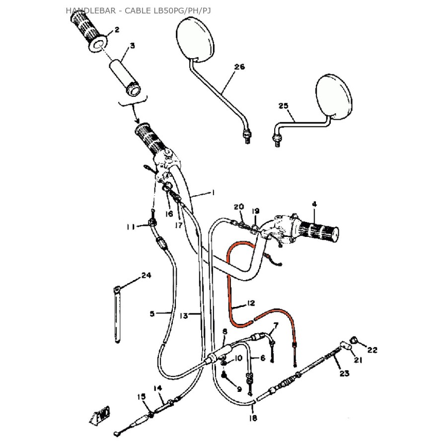 Service Moto Pieces|Cable - Starter - 58410-19C11 - GSX600F|Cable - Starter|19,85 €