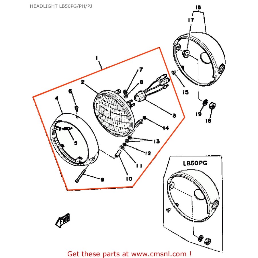 Service Moto Pieces|Phare - Bol - adaptable|Electricité|39,51 €