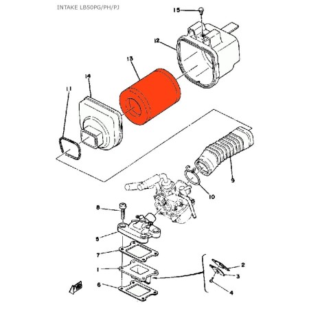 Filtre a Air - LB50 - 1V8-14451-00