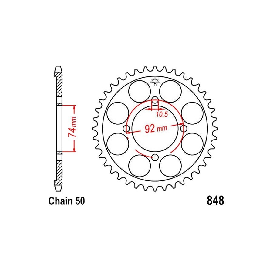 Service Moto Pieces|Transmission - Pignon - JTF-1265 - 520 - 12 Dents|Chaine 520|14,60 €