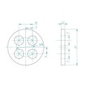 Robinet essence -  joint de robinet - ø27.00 x3.00mm - 4 trou ø7mm - CB450S .....CB1100
