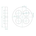 Robinet essence -  joint de robinet - ø27.00 x3.00mm - 4 trou ø8.00mm