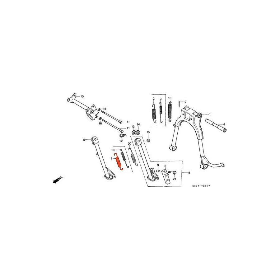 Service Moto Pieces|bras oscillant - Axe - origine Honda -  (X1)|bras oscillant - bequille|79,80 €