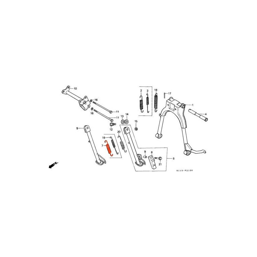 Bequille - Ressort de béquille laterale