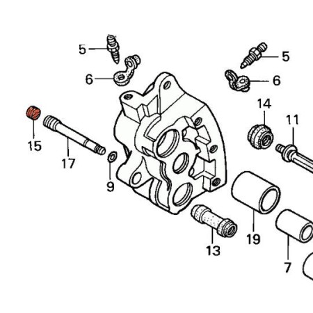 Service Moto Pieces|Frein - Etrier - bouchon de goupille - |1997 - GL1500 - Valkyrie|4,90 €