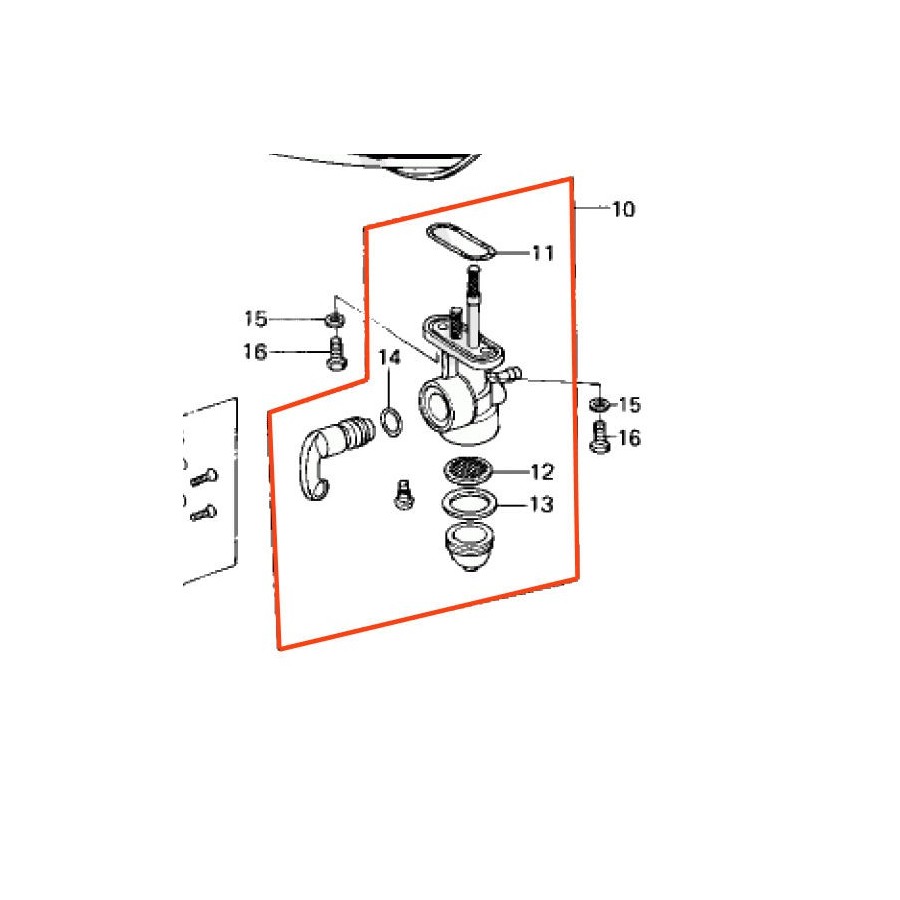 Service Moto Pieces|Reservoir - Robinet essence - VS1400 GLF - Intruder - (VX51..) - 1987-2003|04 - robinet|46,50 €