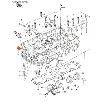 Moteur - 1/2 lune - Cache lateral de culasse - (x4) - 92066-1011