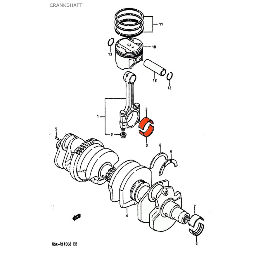 Service Moto Pieces|Distribution - joint de tendeur - 12837-27A00|1989 - GSX-R1100|4,20 €