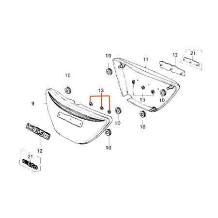 Service Moto Pieces|Clips de fixation - ø 3.00 mm - (x10) - Kawasaki - Z650  (B1-B2) - 92018-005|Circlips|10,00 €