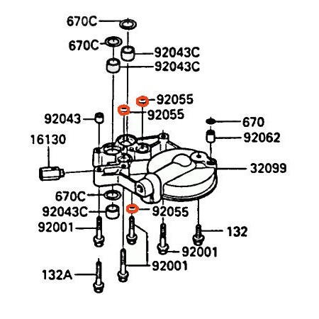 Moteur - Joint de forme - (x1) - 92055-077