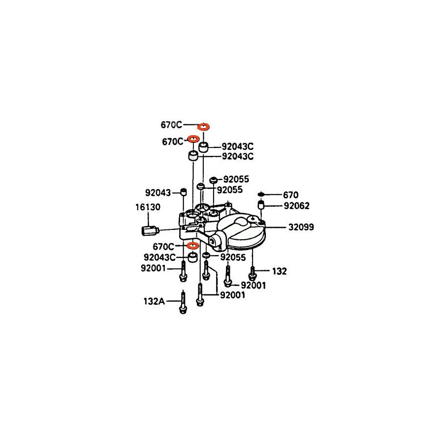 Service Moto Pieces|Moteur - Joint torique - (x1) - 670D-2016 - ø15.50 x2.30 mm|Joint Torique|2,00 €