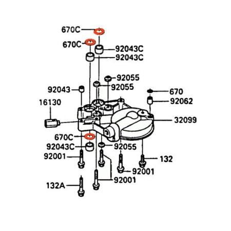 Moteur - Joint torique - (x1) - 670D-2020 - ø20.00 x2.00