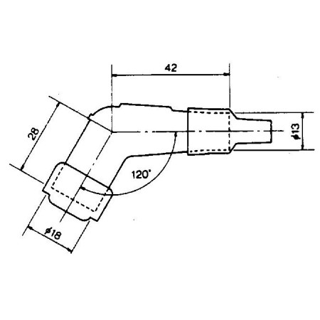 Service Moto Pieces|Anti-parasite - NGK - YB-05 F SW - 180° - (YB05FSW)|1978 - CB 400 T II|6,35 €