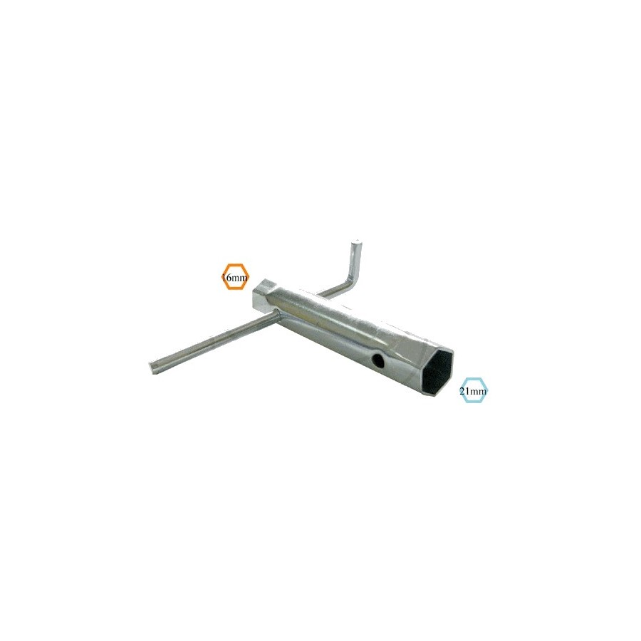 Bougie - clef a bougie - Hexa 16/21 mm - (lg 125mm) Bougie - clef a bougie - Hexa 16/21 mm - (lg 125mm)