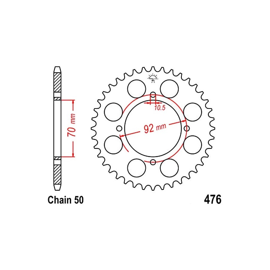 Service Moto Pieces|Transmission - Pignon - 530 - JTF 513 - 13 dents|Chaine 530|19,10 €