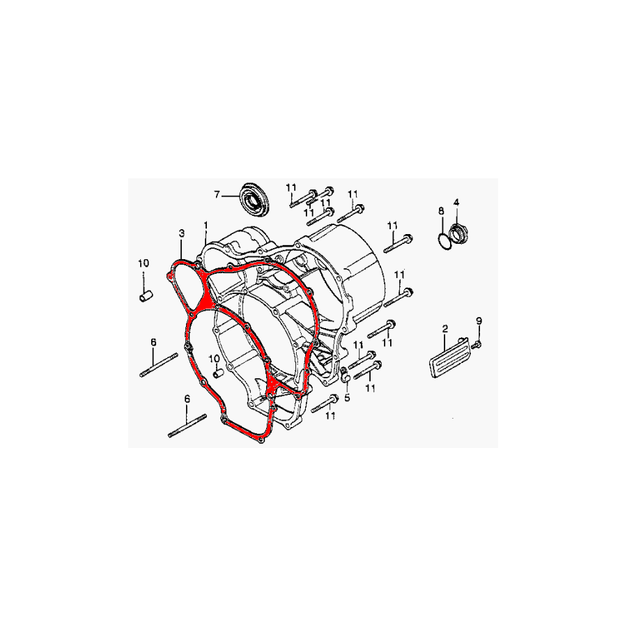Moteur  - Joint de Carter Arriere  - GL1000 - GL1100 - GL1200 - Goldwing