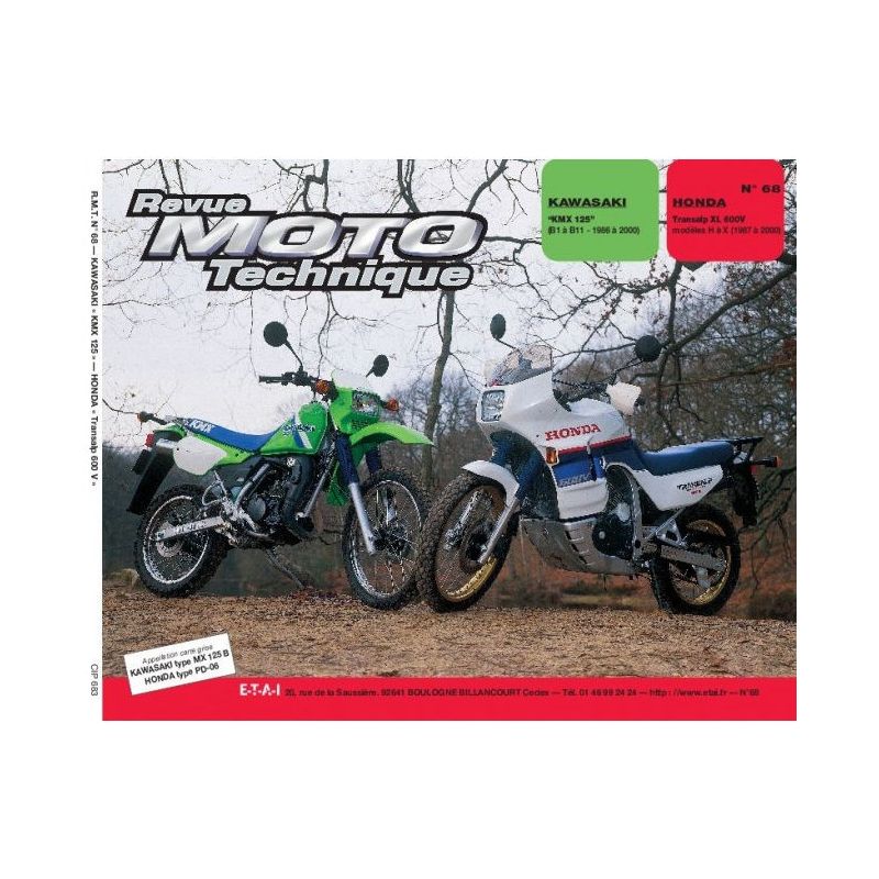 Service Moto Pieces|RTM - N° 068 - XL600V - Transalp - KMX125 - Revue Technique moto - Version PAPIER|Revue Technique - Papier|39,00 €