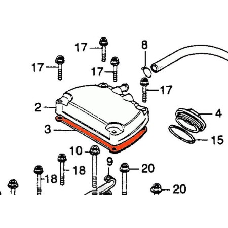 Service Moto Pieces|Moteur - Joint carter sup. - CB360 G / CJ360T|Joint - Carter|7,90 €