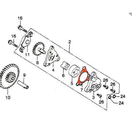 Service Moto Pieces|Moteur - Joint de pompe a huile - CB360 G / CJ360T|Joint - Carter|3,60 €