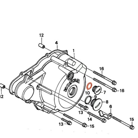 Moteur - Joint torique - Pompe a huile - ..... - ø 13.80 x2.50 - (x1) - 