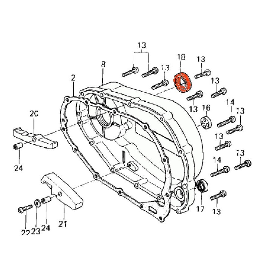 Service Moto Pieces|Moteur - Joint Spy - Tige Embrayage - KZ400 B/G/H - 92049-1003|1978 - KZ400 B|10,90 €