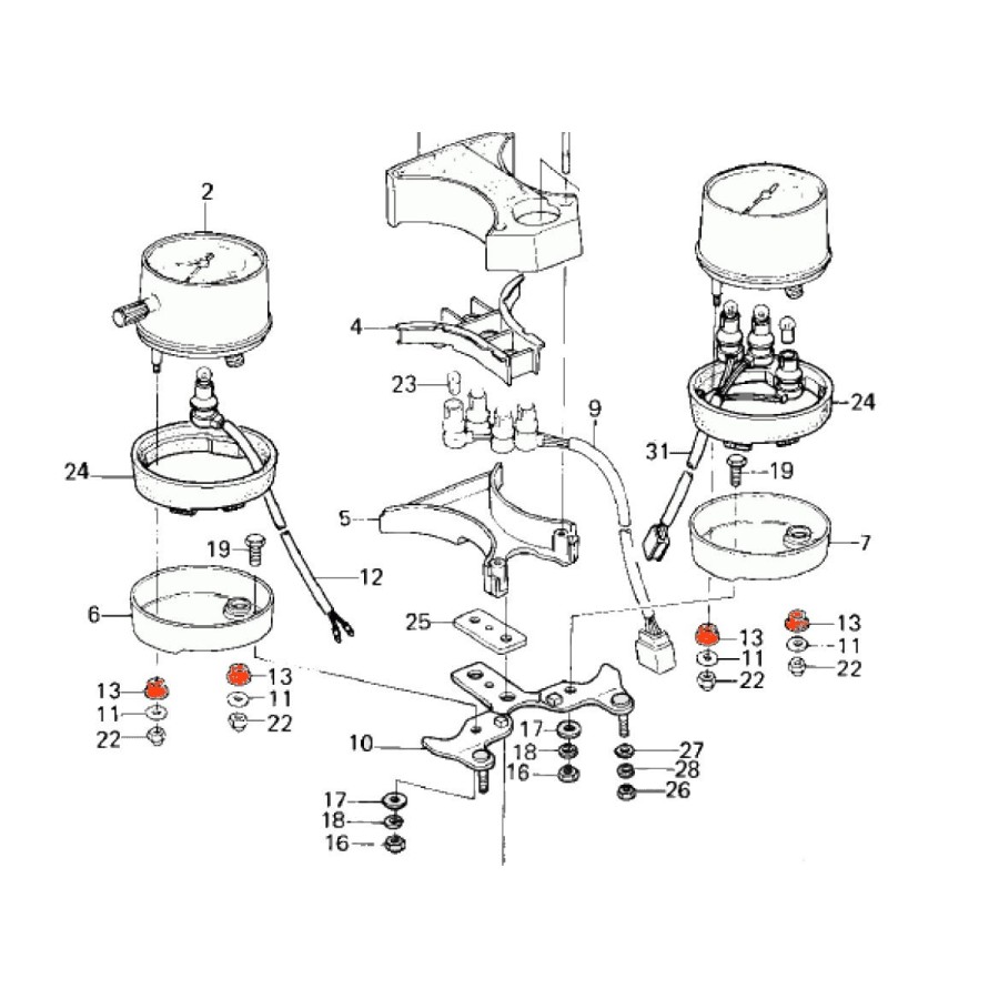 Service Moto Pieces|Bequille - Centrale - Caoutchouc - 92075-015|1979 - KZ400 H|4,00 €