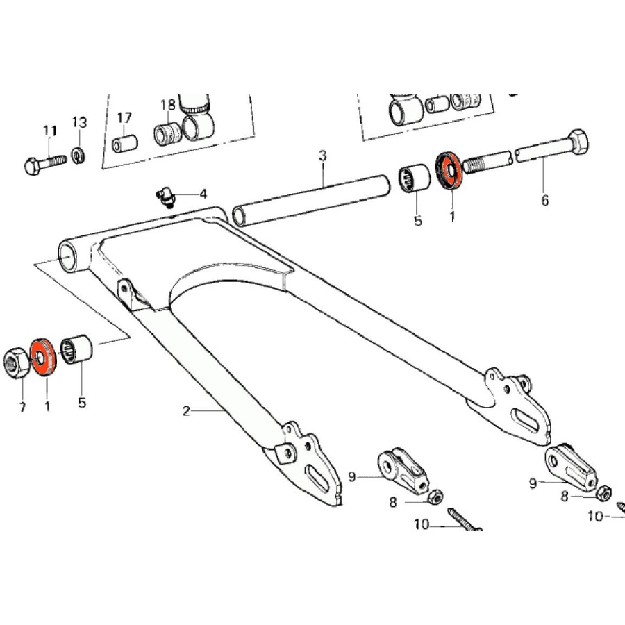 Bras oscillant - Rondelle cache pousiere - (x1) - 11012-1029