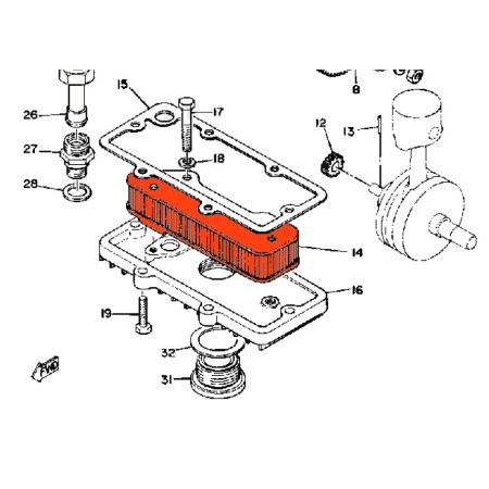 Service Moto Pieces|Filtre a huile - 256-13411-01|Filtre a huile|58,00 €