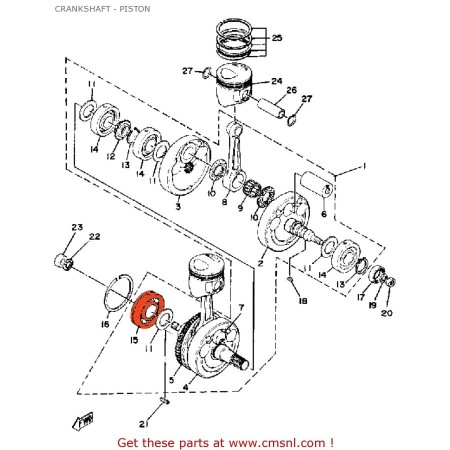 Moteur - Roulement de vilebrequin - 93306-30604 - 