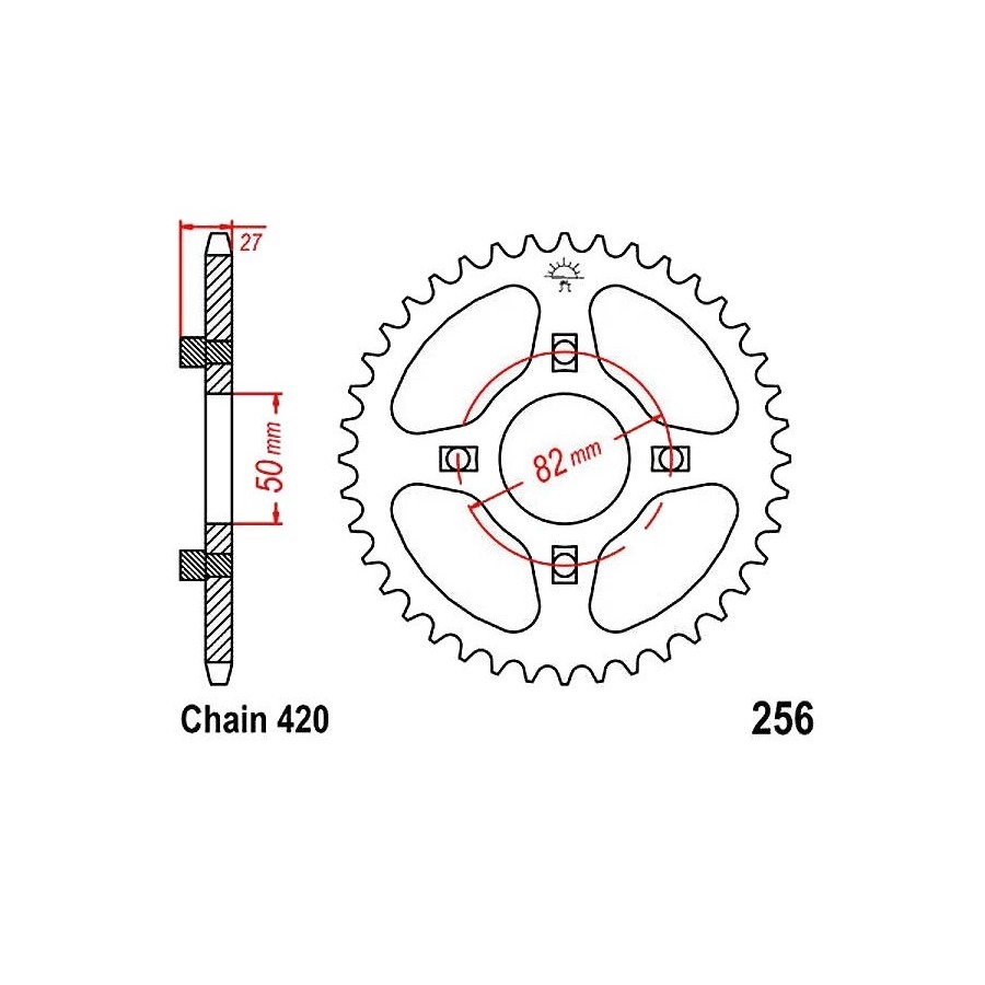 Transmission - Couronne - JTR - 256-420-42 Dents