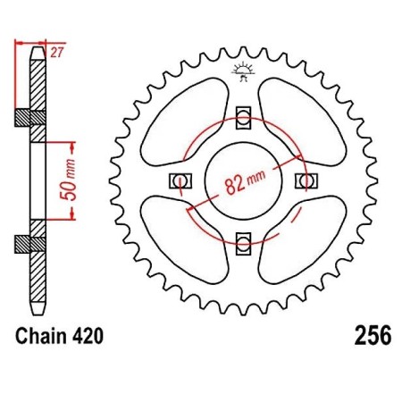 Transmission - Couronne - JTR - 256-420-42 Dents