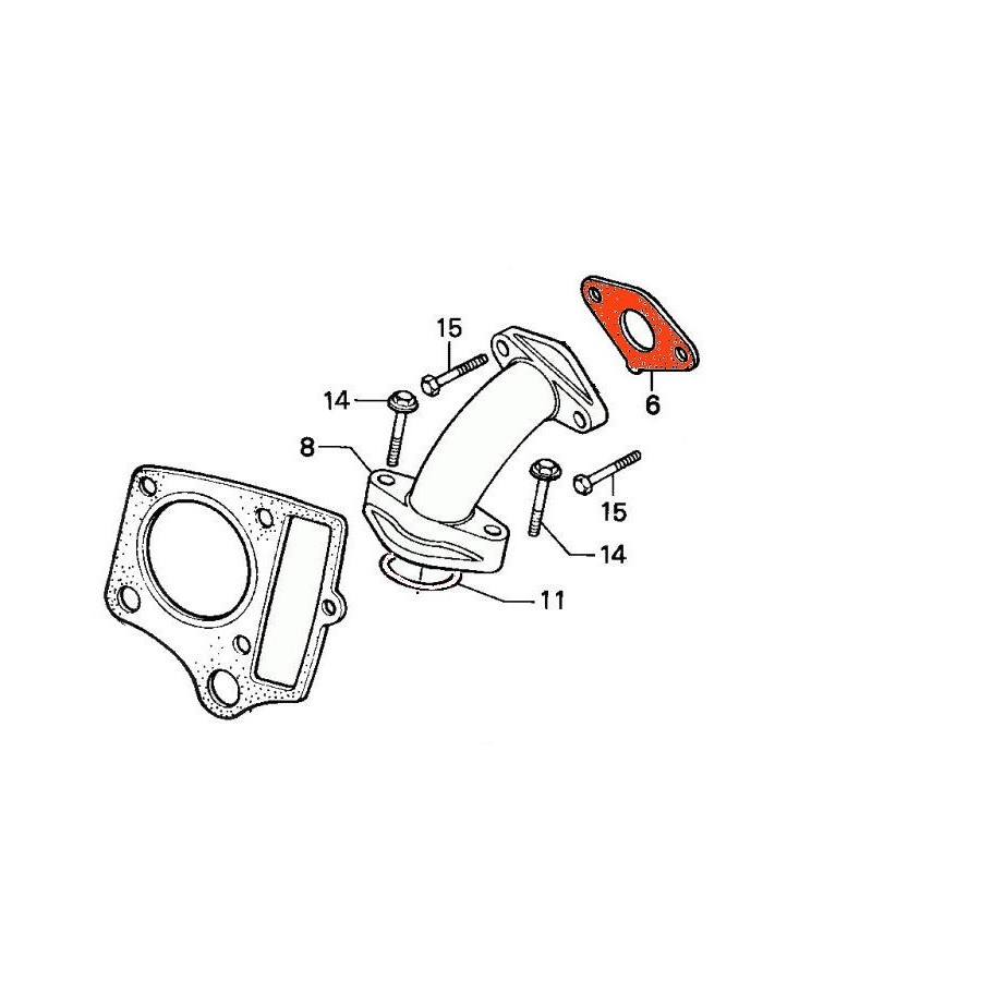 Service Moto Pieces|Moteur - Joint torique - 44.00 x3.00 mm - XL600V - VT600/750 - XL600/650 - XRV650|Pipe Admission|2,90 €