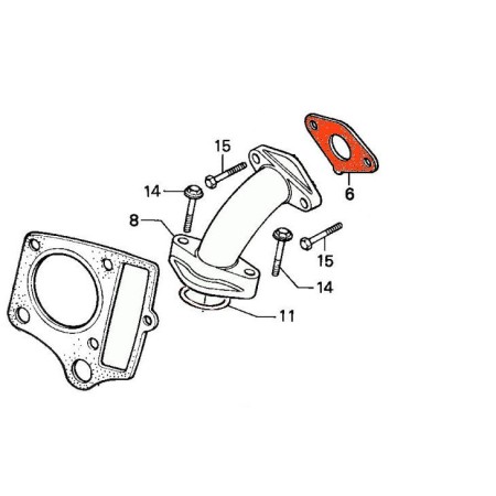 Service Moto Pieces|Moteur - Entretoise de Pipe d'admission - ST70|Pipe Admission|14,20 €