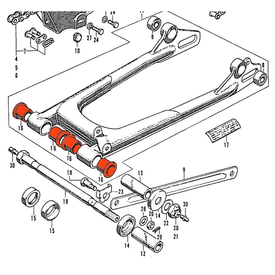 Service Moto Pieces|Moteur - Pochette Joint HAUT moteur - XT250 - (1980-1983)|pochette spy|46,25 €