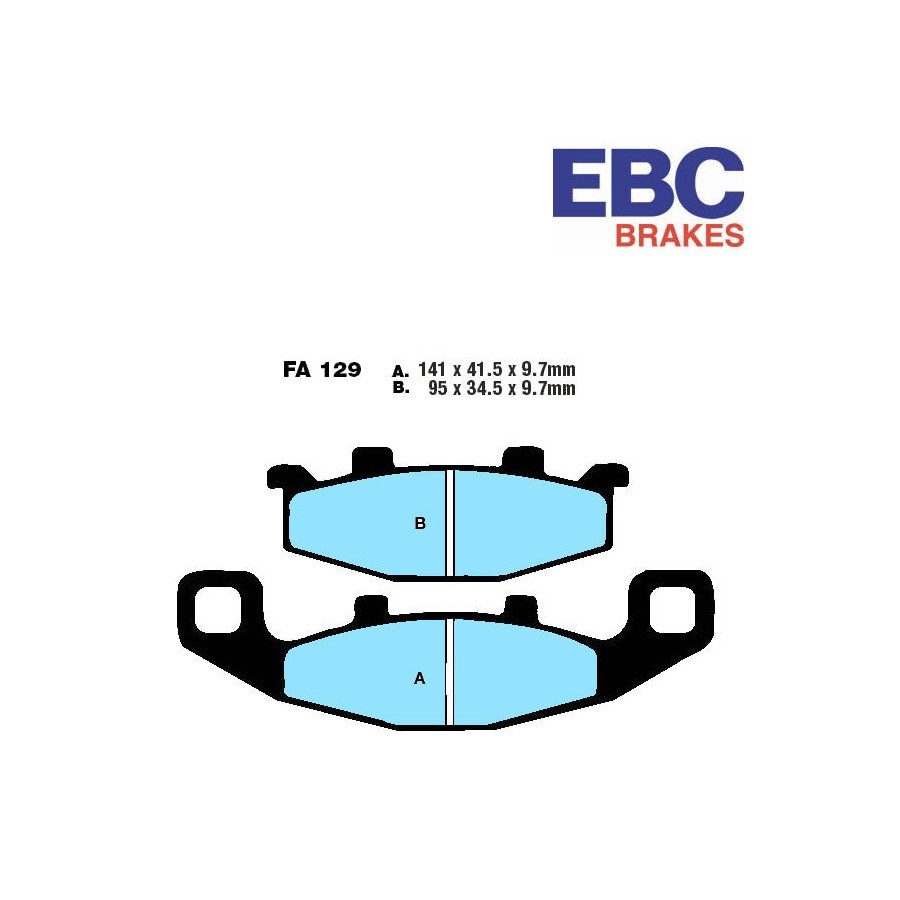 Frein - Jeu de Plaquettes - EBC EXTREME PRO - FA-129-EPFA - Synthetic