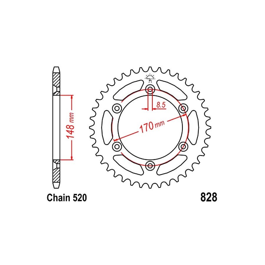 Transmission - Couronne - JTR-828 - 47 dents 