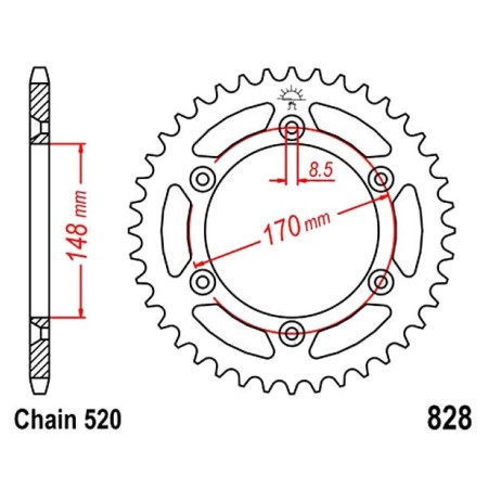 Service Moto Pieces|Transmission - Kit chaine 520 - JT-X1R3 - 116/47/15 - Noir/Or - DR800|Kit chaine|152,00 €